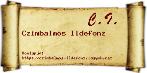 Czimbalmos Ildefonz névjegykártya